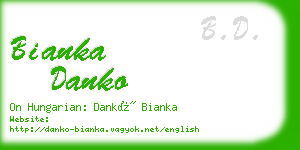 bianka danko business card